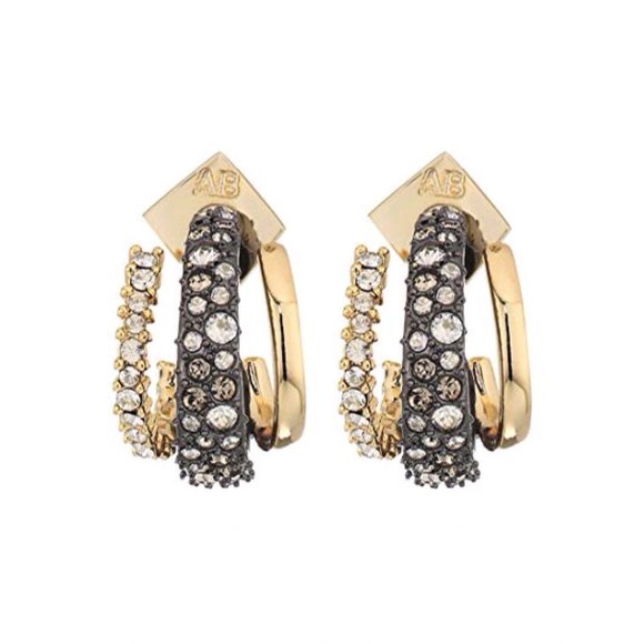 Alexis Bittar Floating Orb Huggie Crystal Earrings - Picture 5 of 7